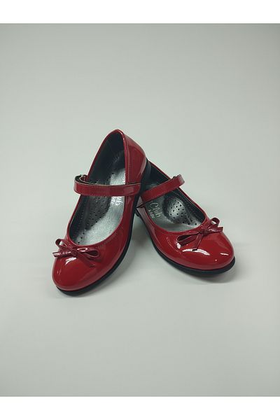 Rose Club Kids Baby Girl Red Orthopedic Patent Leather Ballerinas