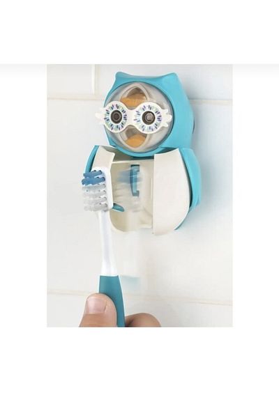 Flipper Blue Owl - Hygienic Hourglass Toothbrush and Storage Container