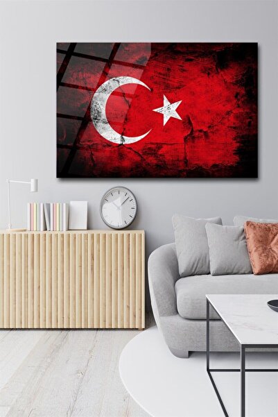 Genel Markalar Türk Bayrağı Cam Tablo