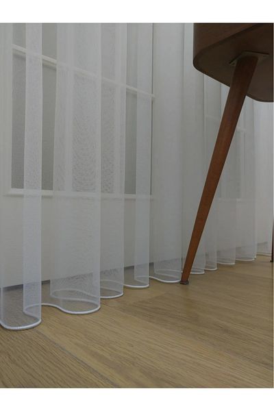 Stimor 1/3 Grek Tulle Curtain - Honeycomb Floor, Tight Pleat Tulle Curtain
