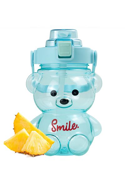2B Bazaar Flask with Teddy Bear 1000 ML, Water, Drink Flask, Drinker, School, Office, Travel, BPA Free