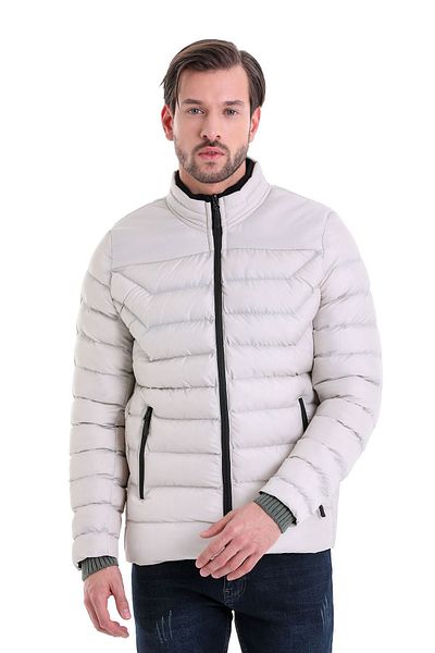 MAKRAS EXCLUSIVE Extra Slim Fit Straight Efes Hakim γιακά πουπουλένιο παλτό