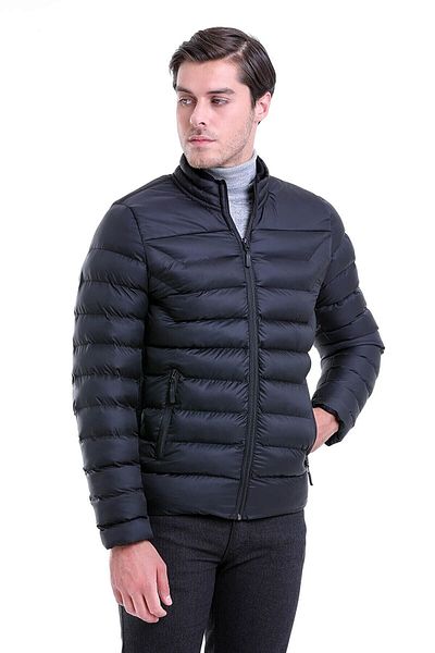 MAKRAS EXCLUSIVE Extra Slim Fit Straight Efes Hakim γιακά πουπουλένιο παλτό