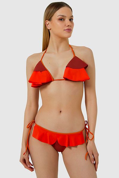 AYYILDIZ 5403 Tile Frilly Bikini Set