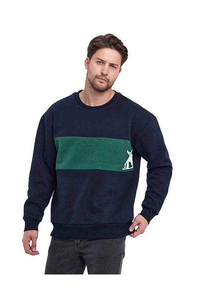 Adams Ανδρικό φούτερ με 3 νήματα Oversize