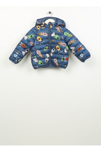 name ıt Men's Blue Coat - Nmmmonty Jacket Rocket