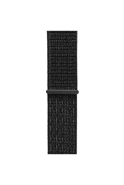 Casen Watch Tüm Modeller Uyumlu Cırt Cırtlı Ayarlanabilir Bez Siyah Kordon 42...