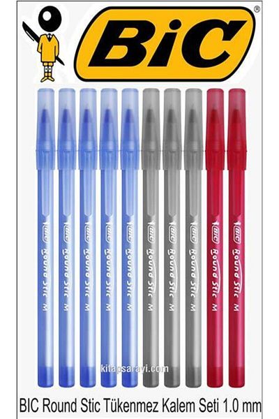 Bic قلم حبر جاف دائري 10 قطع
