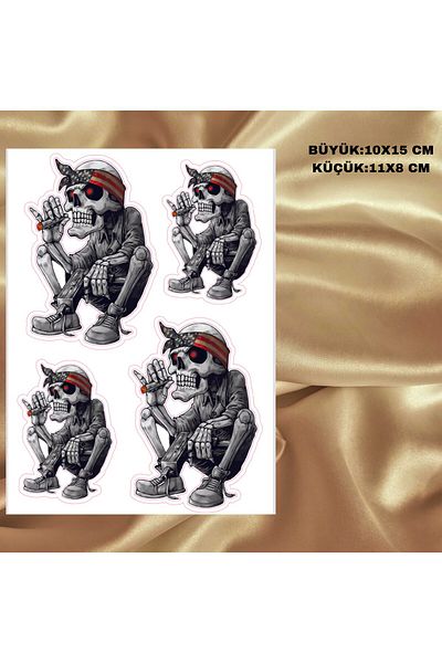 Fatih Skull Motorcycle Vehicle Laptop Sticker Decal