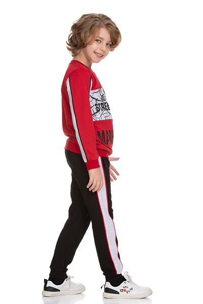 CiciTime Çocuk Modası Boys' Tracksuit Set with Leather Pocket Detail on the Front