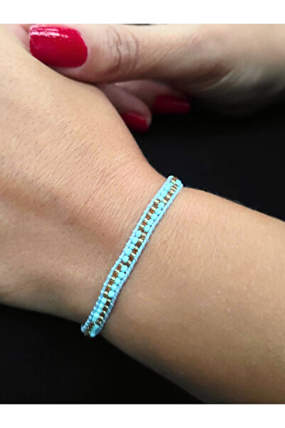 TÜKKAN ACCESSORİES MAVİ MİYUKİ BİLEKLİK MAKROME ÖRGÜ ASANSÖR BİLEKLİK-BİLEKLİK64
