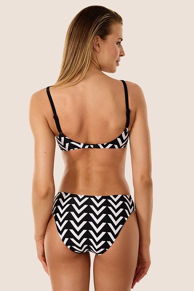 AYYILDIZ 40218 Black and White Recovery Bikini Set