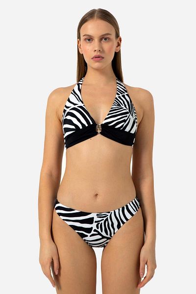 AYYILDIZ 40664 Black and White Bikini Set