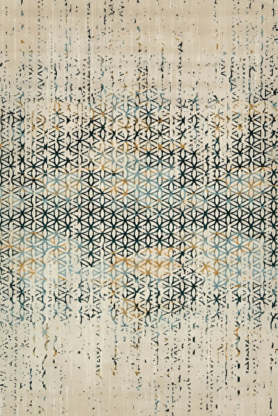 Rugs Modern Halı Beige Themed Multicolored Geometric Patterned Modern Decorat...