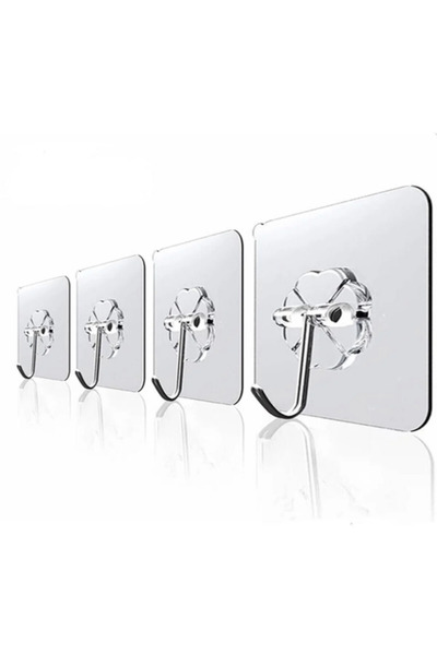 Homie Kendinden Yapışkanlı Şeffaf Güçlü Askı Kapı Duvar Askıları Ağır Yük Taşıma Askısı