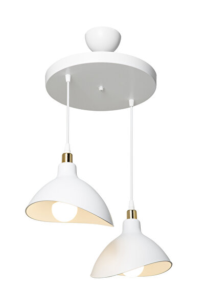 Genel Markalar Esta Çember 2'li Beyaz Avize Yemek Odası Yatak Odası Oturma Odası Salon