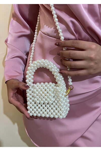 SAMSA İnci Çanta Boncuk Çanta El ve Omuz Çantası