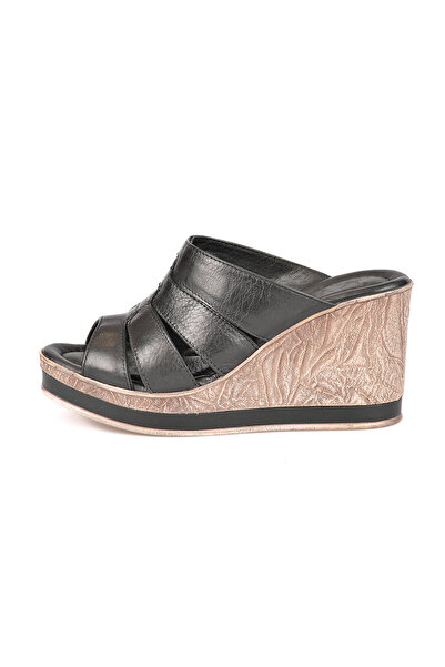 Venüs 2015721 Y Venus z pravé kůže s podporou platformy klínová podrážka Stylové denní pantofle