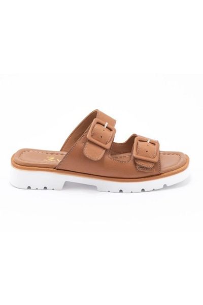Venüs 23140002Y Venus Genuine Leather Belted Daily Orthopedic Slippers