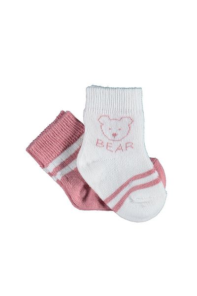 Biorganic Bear 2-Piece Baby Girl Socks 68412