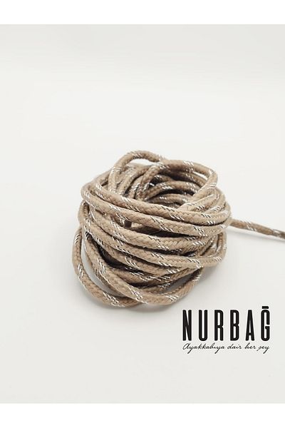 NURBAĞ DOKUMA SPORTS SHOES MINK SILVER PATTERNED LACES 1 PAIR 150 CM BS81