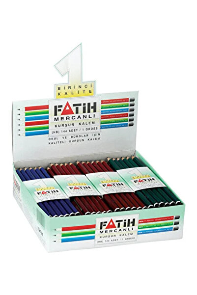 Fatih 144'lü Kurşun Kalem Merrcanlı Ofis Büro Okul Kırtasiye (1 kutu)