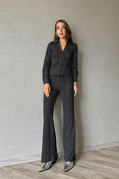 Seda Yalçın Atelier Black Striped Woven Suit
