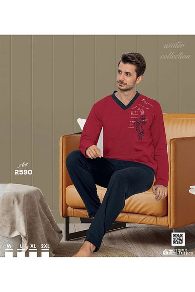 Ayans Pijama Two Thread (thick) Men's Pajama Set