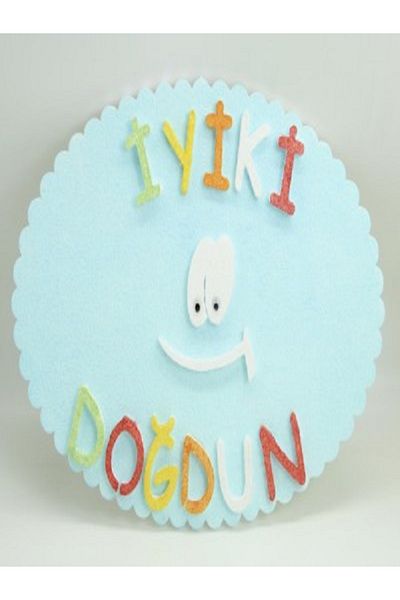 Kazanabil HAPPY BIRTHDAY WRITTEN FOAM DOOR WALL DECORATION BLUE