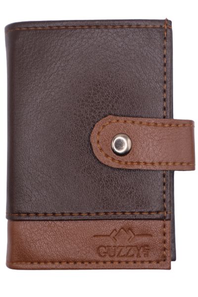 Astakos Men's Vegan Synthetic Leather Vertical Cut Sports Classic Card Holder Wallet Width 8.5x11 cm
