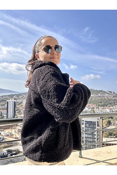 DIEANDMORE Kısa Düğmeli Buklet Ceket