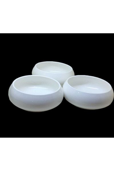 ACAR 3-Piece Bianco Porcelain Round Bowl 6.5x15cm