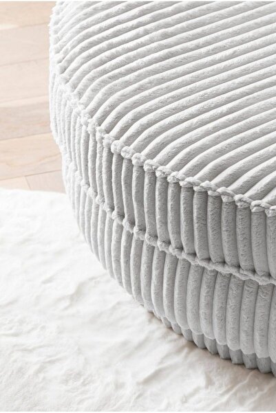 EMBA LUXURY - NEHİR TEDDY KUMAŞ YUVARLAK BERJER-PUFLU