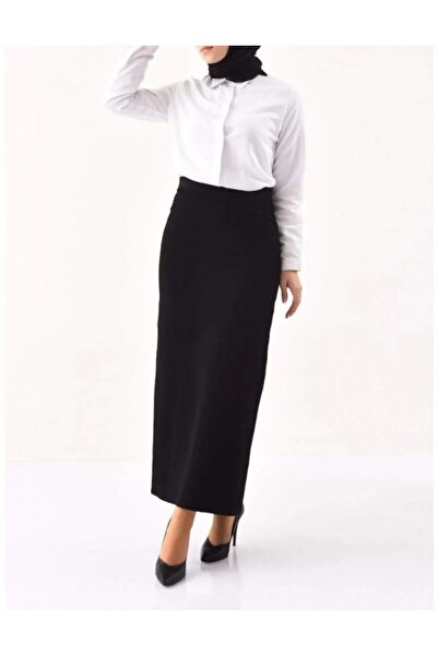 Swana Women's Black Pencil Skirt