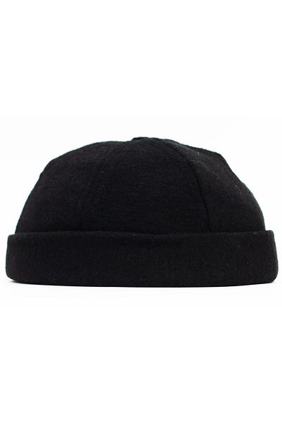 şapkadan Men's Street Style Wool Brimless Hat Docker Cap