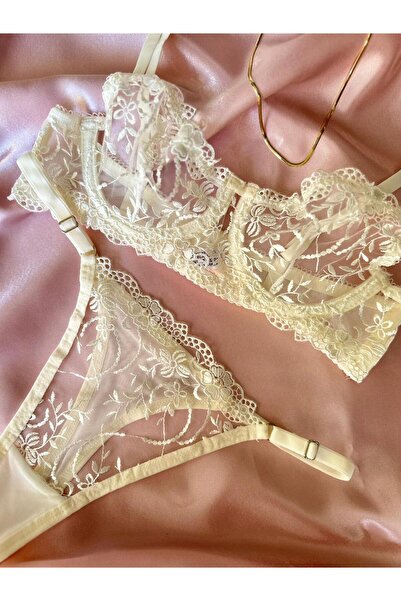 dem merys Σετ σουτιέν Ecru Underwire