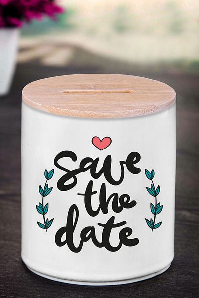 yhfoto Κουμπαράς ειδικής σχεδίασης Save The Date - K294