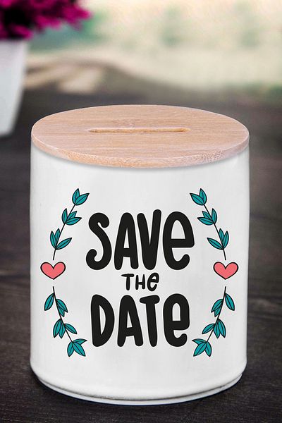 yhfoto Κουμπαράς ειδικής σχεδίασης Save The Date Love- K295
