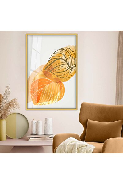 Zevahir Mobilya Dekorasyon Zlatna metalna kolažna slika u okviru, moderna tem...