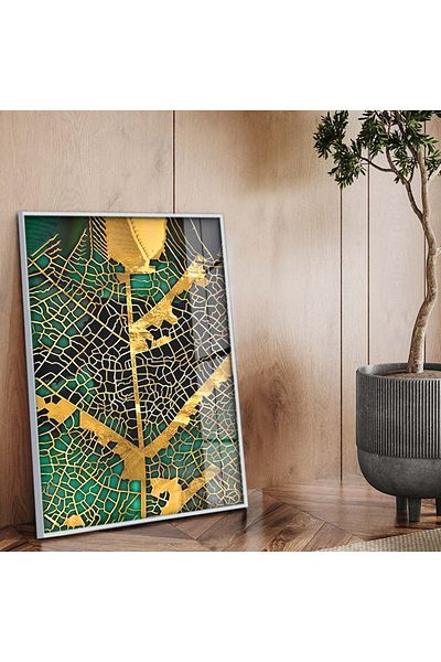 Zevahir Mobilya Dekorasyon Tema abstractă cu cadru metalic argintiu Desen modern Pictură pe sticlă irezistibilă