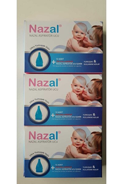 Nazal Burun Aspiratörü Yedek Uç Yumuşak 12 Li Otribebe Uyumlu 3 Kutu