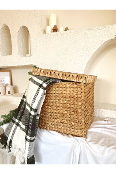 KaiHome منظم صفير الماء الخوص 38x38x35 سم - سلة الألعاب