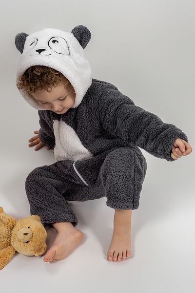 Mariva home Welsoft Panda 1-2 Years Old Plush Unisex Zippered Winter Baby Sleeping Bag Children's Jumpsuit Children's Costume