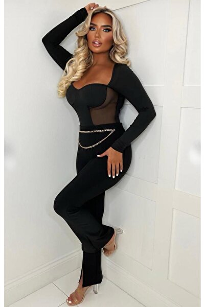 MAYHOŞ BUTİK Kadın zincir detay tulum