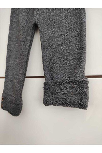 Meriç bebe Unisex İçi Havlulu Kalın Kışlık Beli Lastikli Triko Pantolon