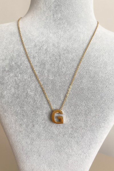 Fubena Düz G Harf Çelik Kadın Kolye