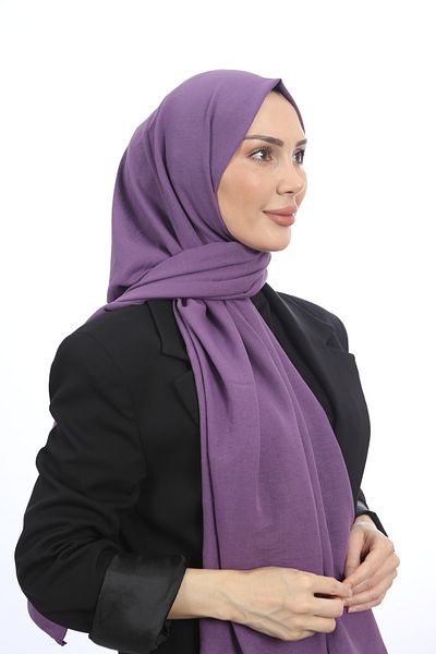 Trablus Hijab Women's Cotton Crash Jazz Shawl Lilac