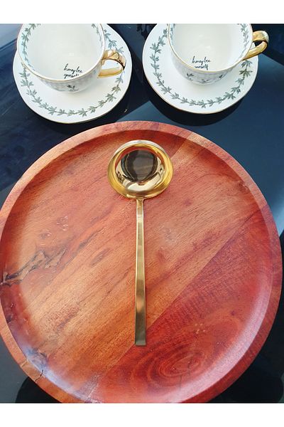 LOVYCO Stainless Gold Serving Ladle 16 Cm