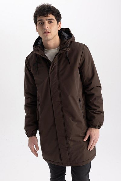 DeFacto Slim-Fit-Mantelparka mit Kapuze