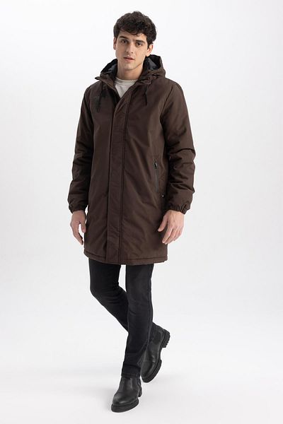 DeFacto Slim-Fit-Mantelparka mit Kapuze